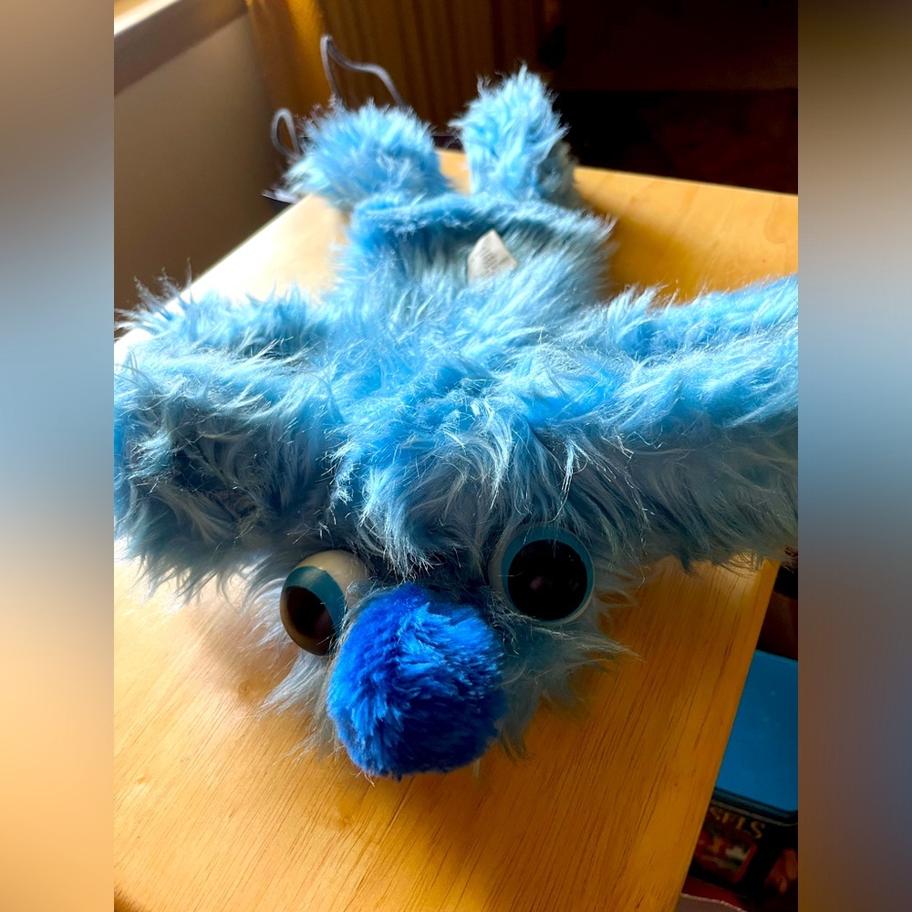 Vintage Blue Dog Puppet
